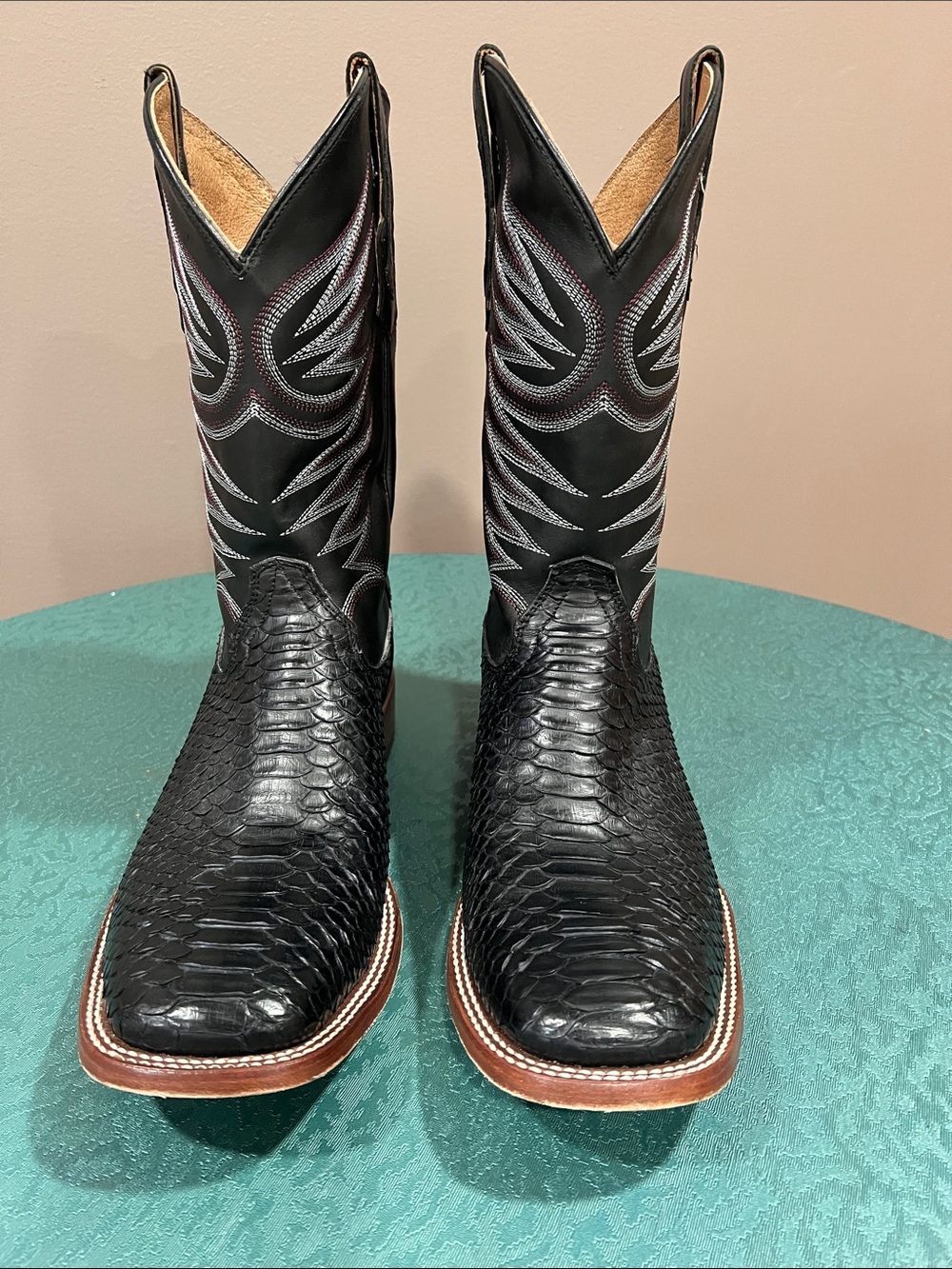 Cody James black python boot.  12D